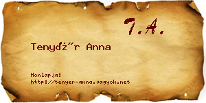 Tenyér Anna névjegykártya