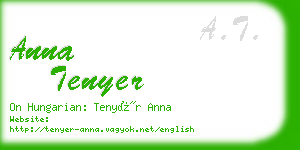 anna tenyer business card